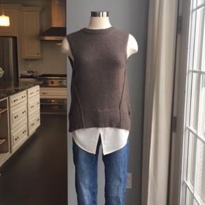 Brooch Walker cashmere layered sweater